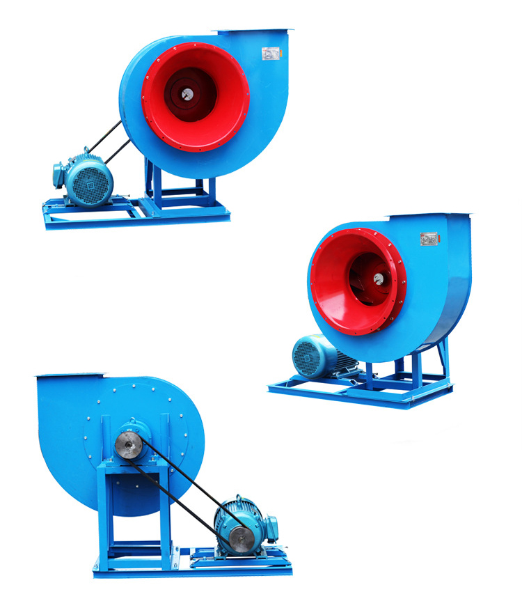 Y5-47型鍋爐引風機正面、側面、反面圖