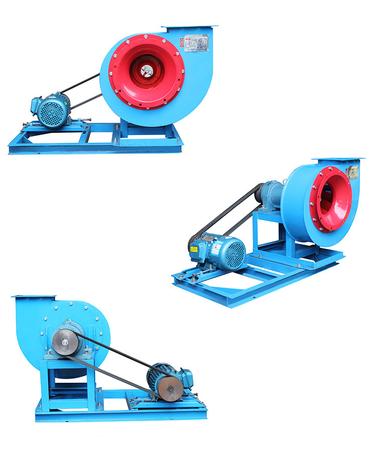 Y5-47型高效離心風(fēng)機(jī)正面、側(cè)面、背面圖