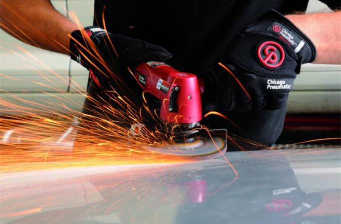 氣動角磨機操作圖