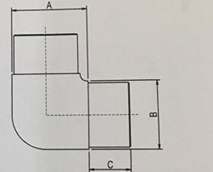 拉絲/鏡面 直通 結構圖