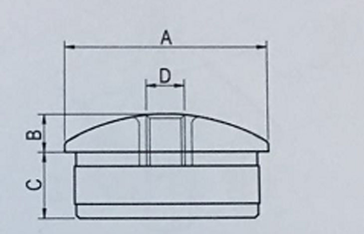  弧面管帽結構圖