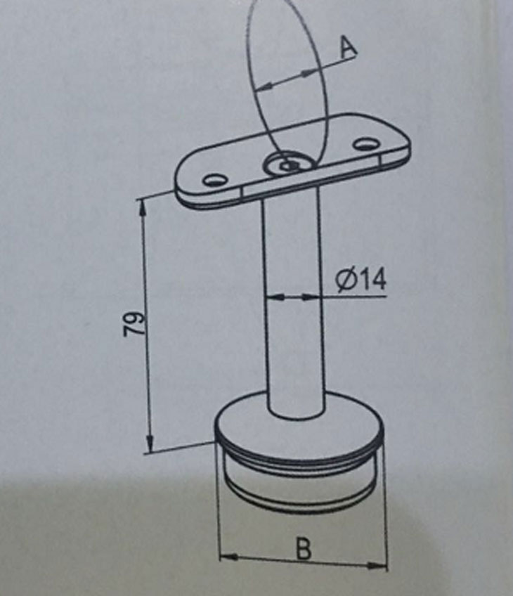180度弧面管托結構圖
