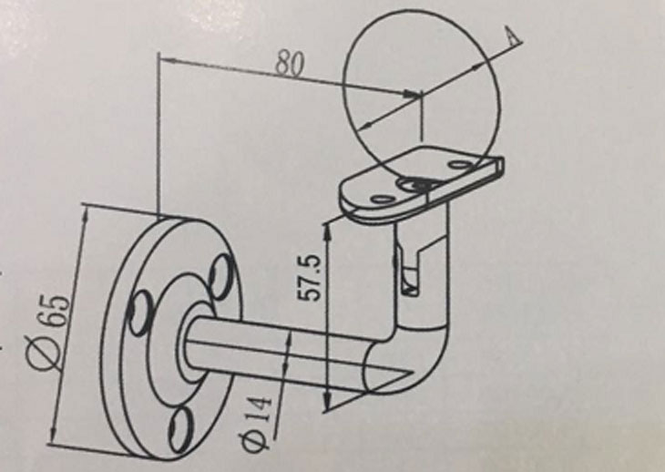 扶手 托架結(jié)構(gòu)圖