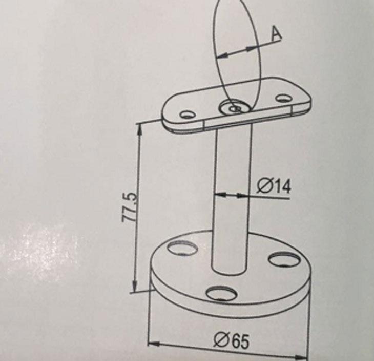 圓環扶手 墻座結構圖