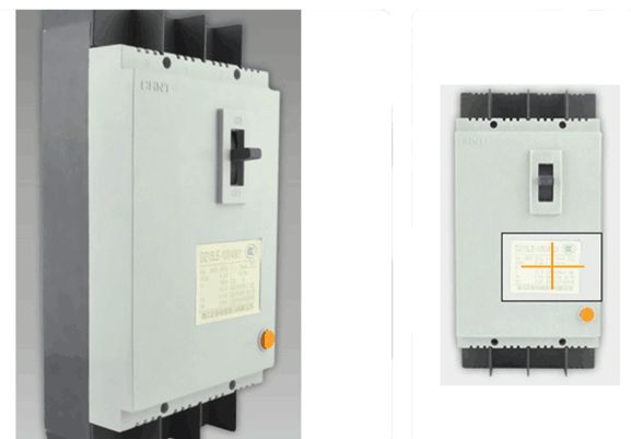 漏電保護(hù)器側(cè)面、正面圖