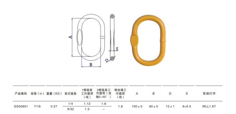 A344美式焊接強(qiáng)力環(huán)參數(shù)詳情