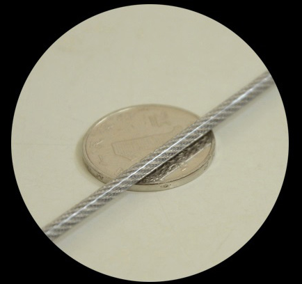 鋼絲繩和硬幣對(duì)比圖