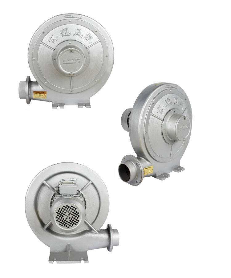 0.75KW離心鼓風機正面、側面、反面圖