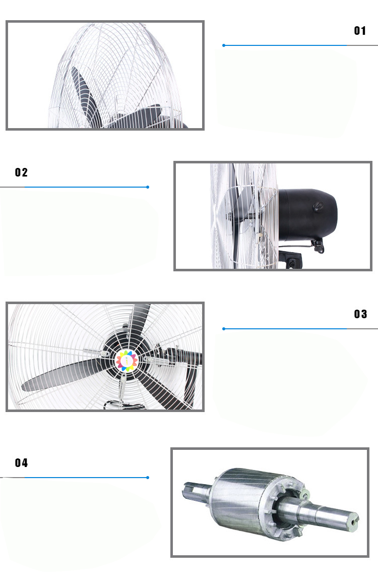 工業搖頭墻壁牛角扇細節圖
