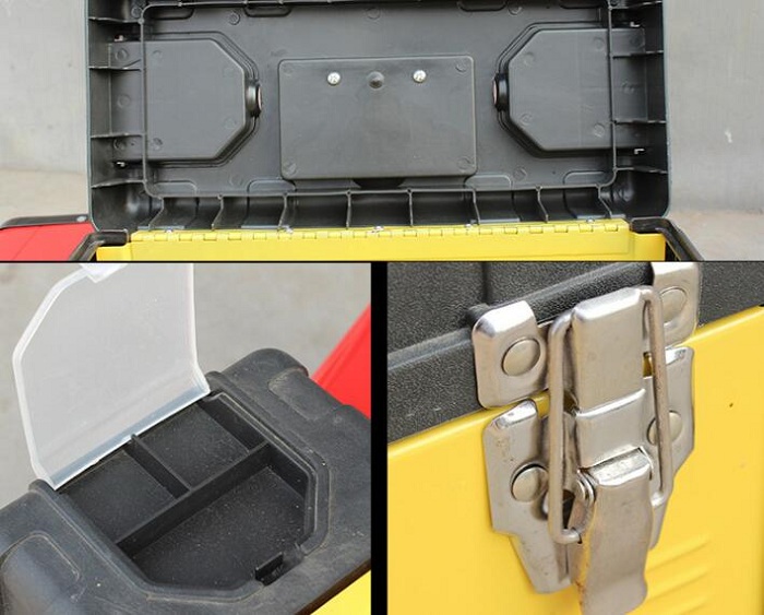 高檔手提塑鐵工具箱細節圖